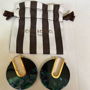 Henri Bendel Pendent Earrings, Never Worn. Gold trim and tiny rhinestone accent.